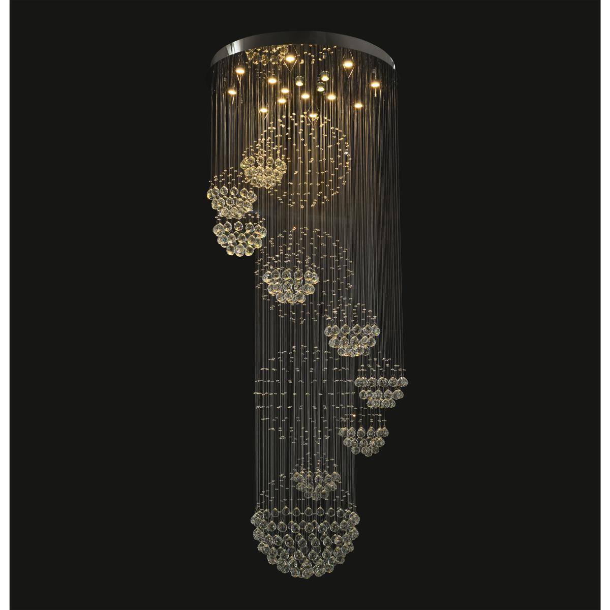 Bethel International KM09C39CH Canada 16 Light 39.3 inch Chrome Chandelier Ceiling Light